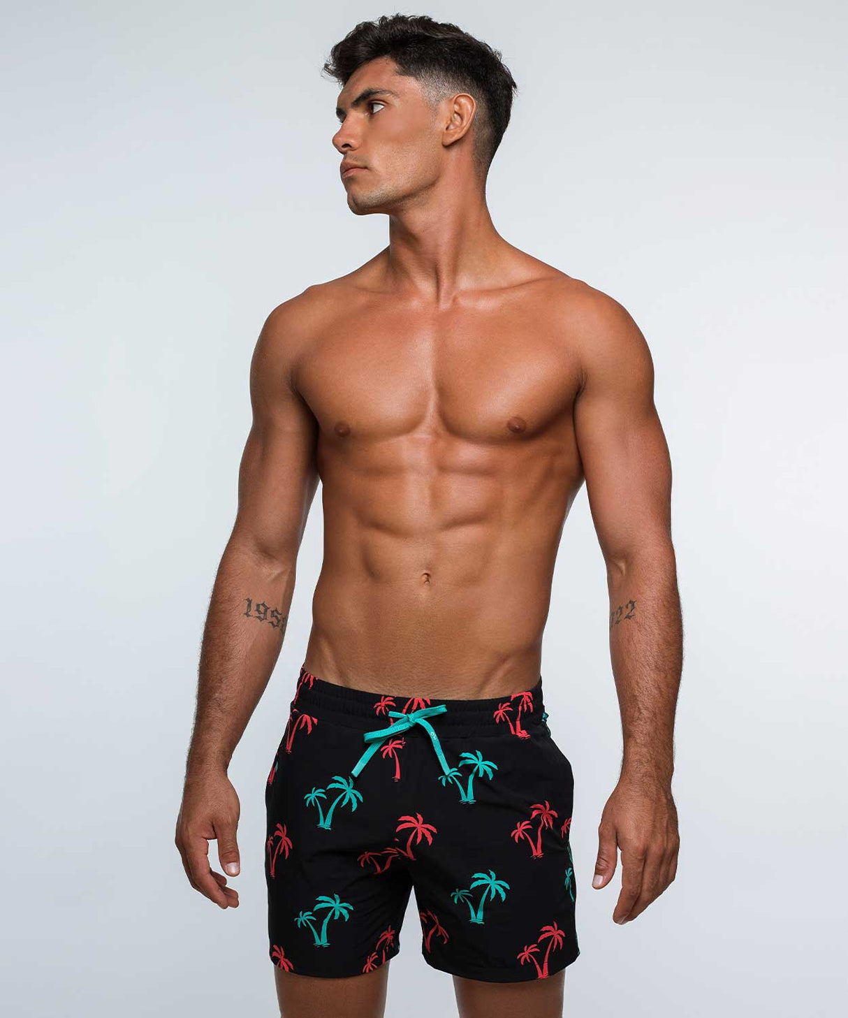 H2O Relaxed Padded Swim Short Palm Green