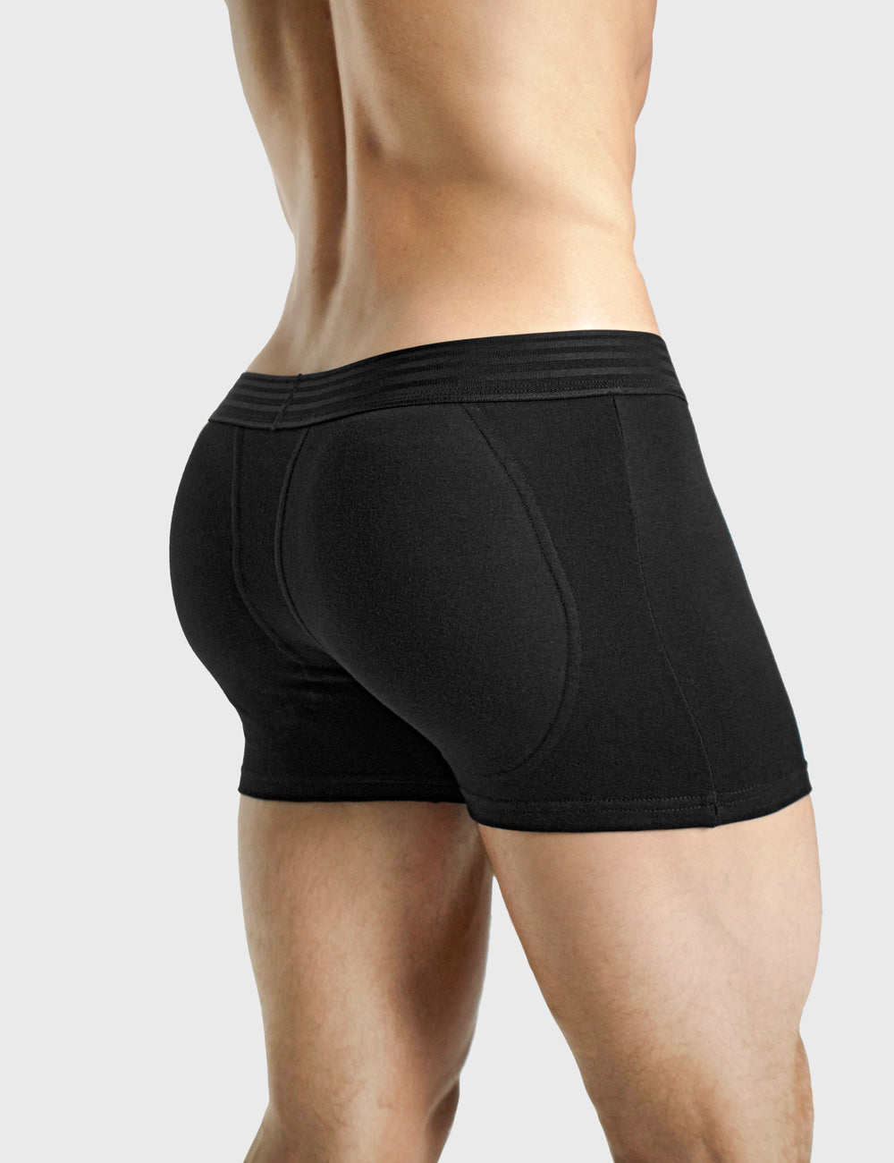 Padded Boxer Brief + Smart Package Cup Black