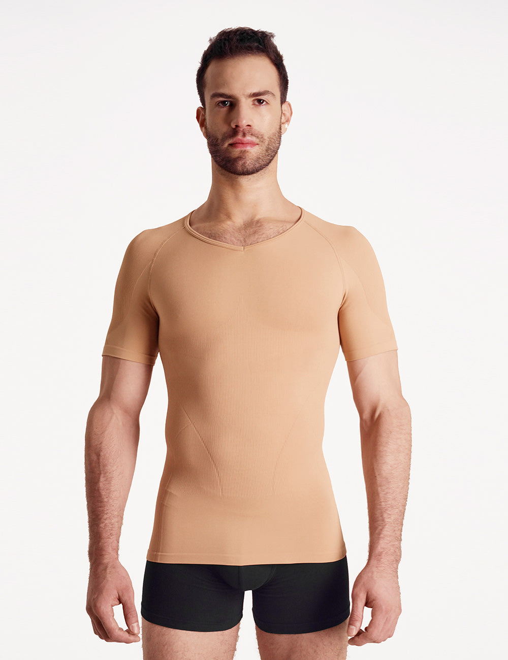 Padded Compression T-Shirt Men - Rounderbum Shapewear