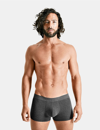 Padded Boxer Trunk + Smart Package Cup Heather-Charcoal