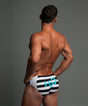 H2O Padded + Package Swim Brief Black & White