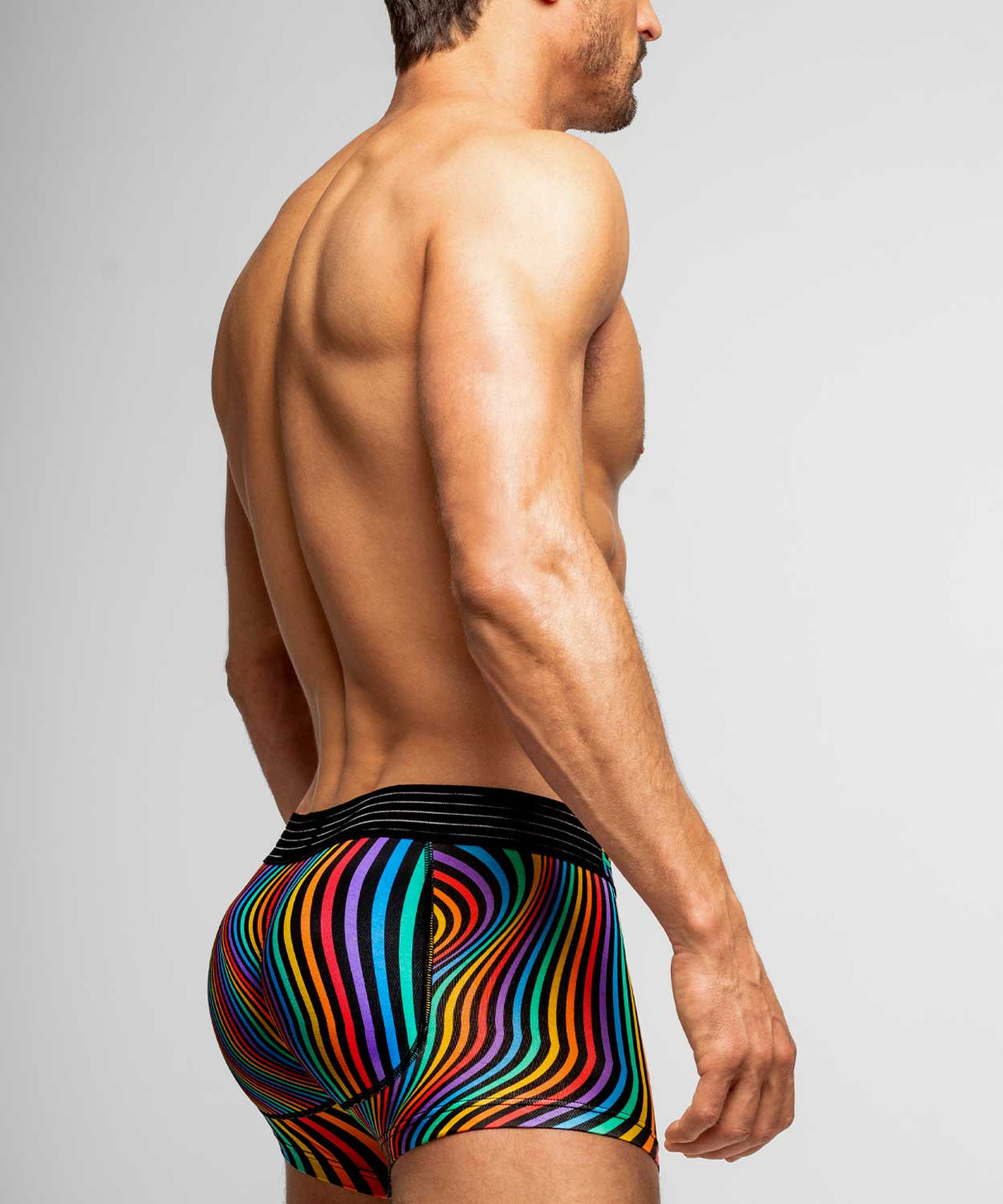 WAVEFORM PRIDE Padded Boxer Trunk Black Pride