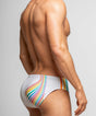 H2O WAVEFORM PRIDE Padded + Package Swim Brief Pride White
