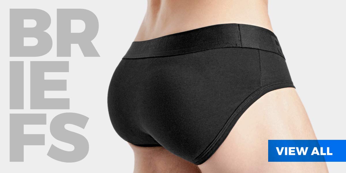 Rounderbum Bum Lifting Brief: Mens Buttock Enhancement with Lift Straps