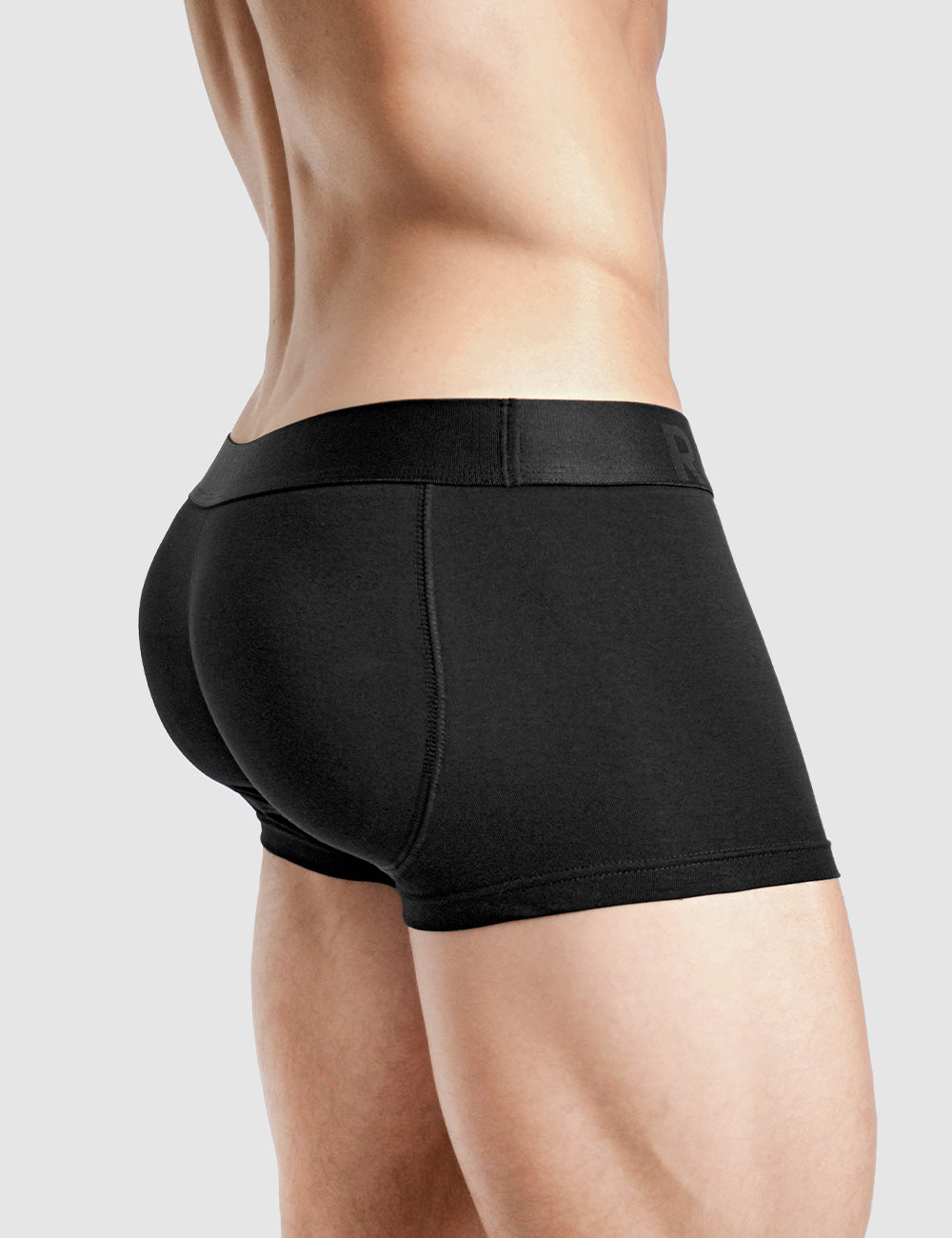 Black Butt Padded Underwear Men - Rounderbum Boxer Trunks