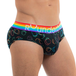 RETRO PRIDE Padded Brief Black