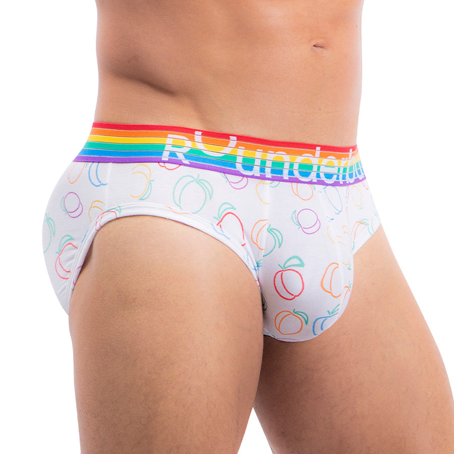 RETRO PRIDE Padded Brief White