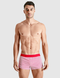 Sunday Morning Boxer Shorts - Striped Pink