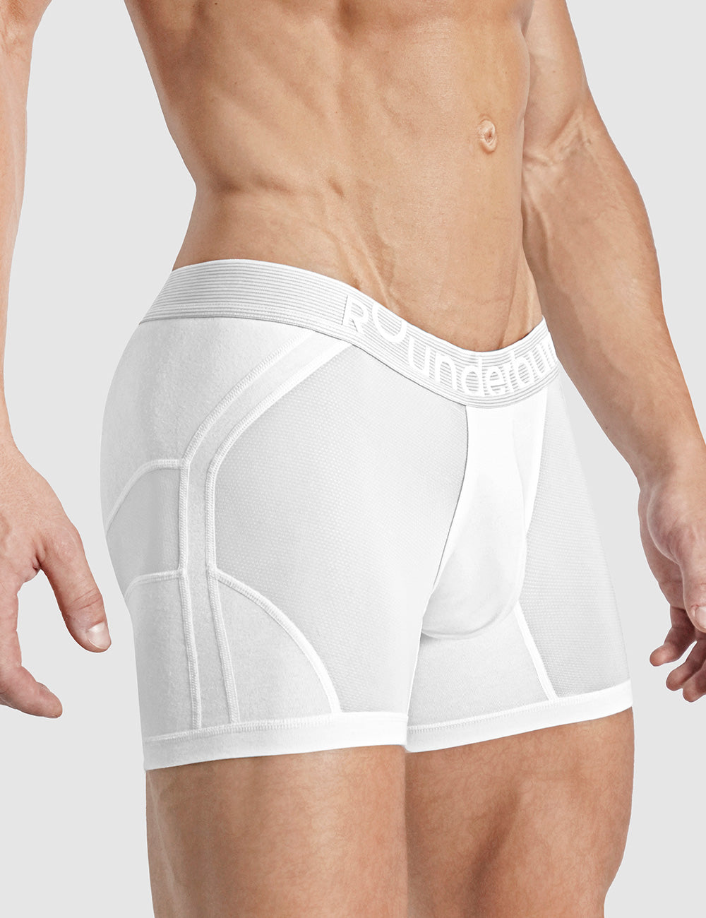Obviously Anatomical Pouch Low Rise Boxer Briefs White MCA011 at