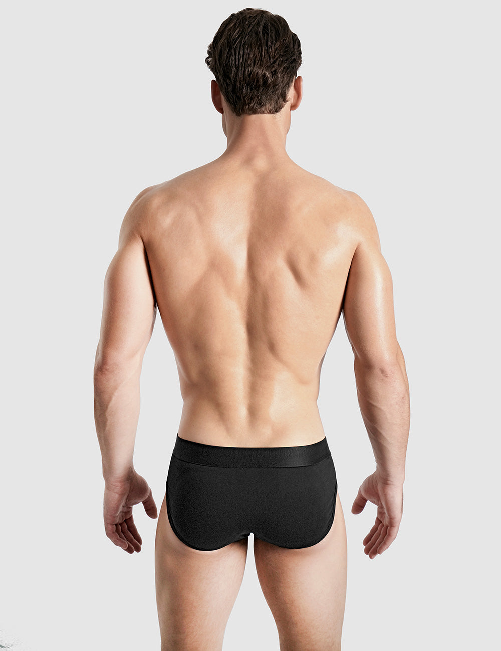 Custom Mens Butt Enhancing Underwear Black Boxer Briefs with