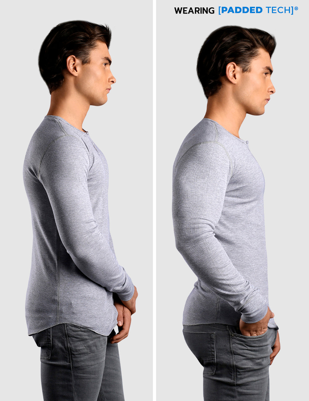 Men Fake Muscle Chest Underwear Padded Shirt Enhancers Male